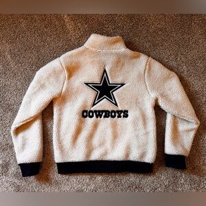 NFL Women’s Off White Dallas Cowboys Sherpa Jacket